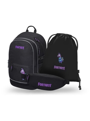 BAAGL 3-tlg. Set: Schulrucksack Core in Grau Fortnite Llama