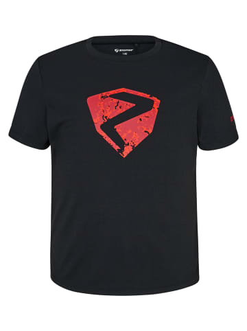 Ziener T-Shirt NADEN in black.new red