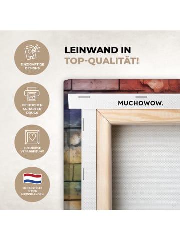 MuchoWow Leinwand bilder Kopfhörer-Affe (BxH)