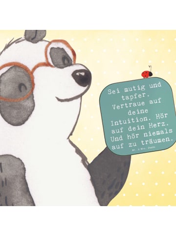 Mr. & Mrs. Panda Untersetzer für Gläser Spruch Mutig zu sich sel... in Meeresbrise