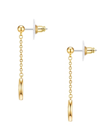 Lulu & Jane Ohrringe Sternaus Metall-Legierung mit Zirkonia in gelbgold