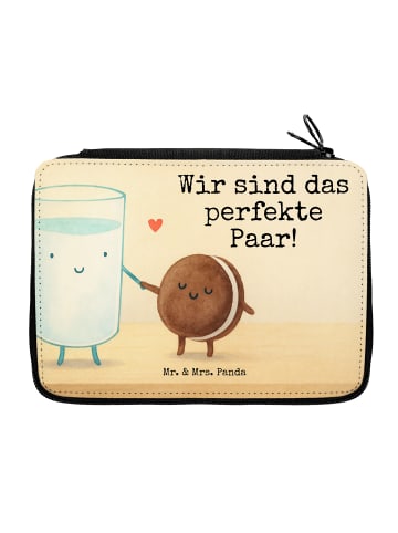 Mr. & Mrs. Panda Federmäppchen Milch Keks Design mit Spruch in Weiß