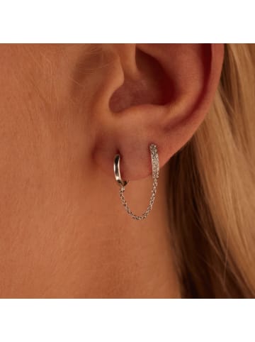 Lucardi 925 Silber Ohrringe Rund