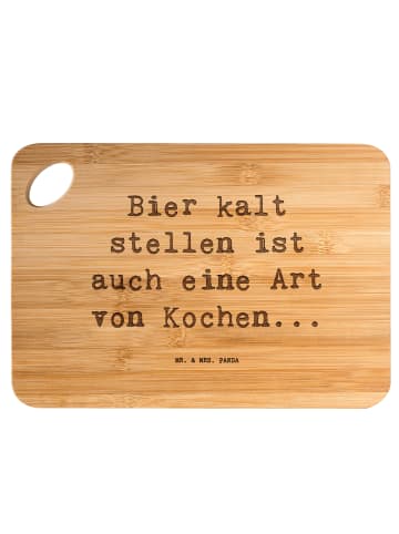 Mr. & Mrs. Panda Holzbrettchen Bier kalt stellen ist... mit Spruch in Braun