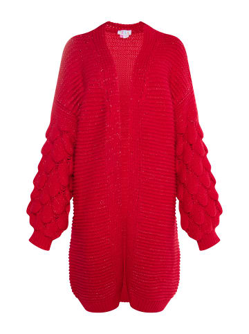 IZIA Damen Long Cardigan in Rot