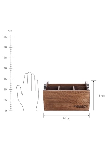 Butlers Besteckträger L 24 x B 14cm STANDARD SUPPLY in Braun