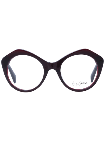 Yohji Yamamoto Unisex Optische Fassungen Rund Burgundisch