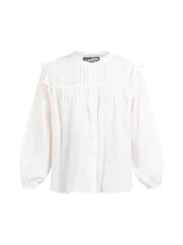DreiMaster Vintage Damen Langarmbluse in Wollweiss