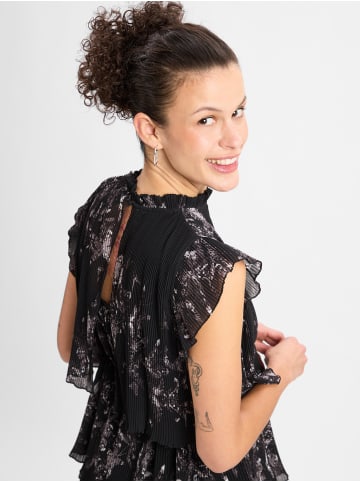 Marie Lund Kleid in schwarz lila - 0001