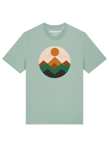 wat? Apparel T-Shirt Geometric Landscape 2 in Aloe