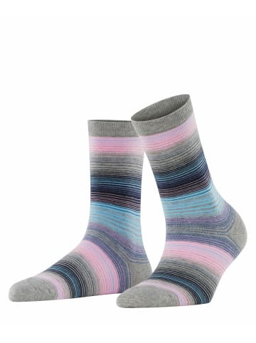 Burlington Socken Stripe in Light grey