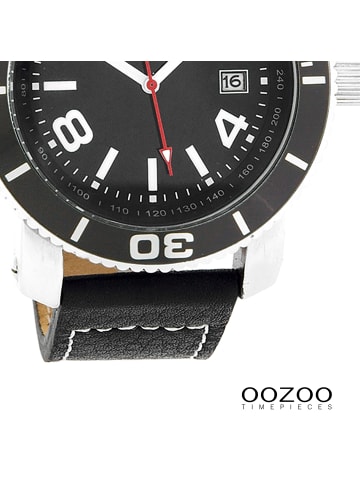 Oozoo Analog-Armbanduhr Oozoo Timepieces schwarz groß (ca. 45mm)