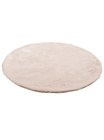 Pergamon Fellteppich Luxus Super Soft Plush Rund in Beige