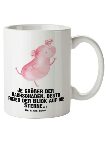 Mr. & Mrs. Panda XL Tasse Axolotl Tanzen mit Spruch in Weiß