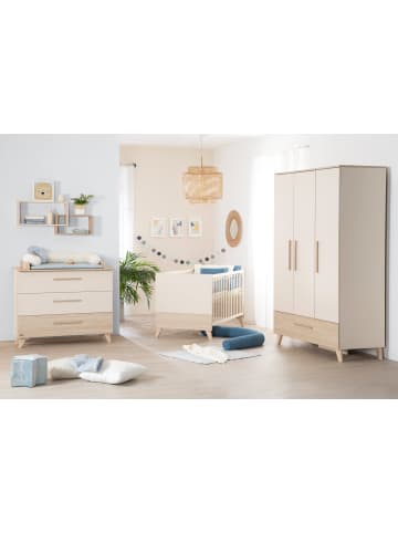 roba Babyzimmer Set Sidney 3-tlg. Cashmere/Eiche mit Bett, Kommode & Schrank