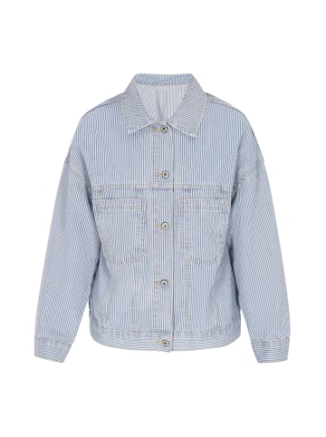 Swirly Jacket in Blue Stripes