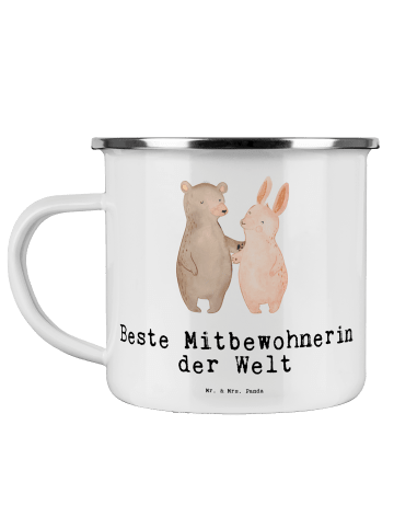 Mr. & Mrs. Panda Trinkbecher Hase Beste Mitbewohnerin der Welt m... in Weiß