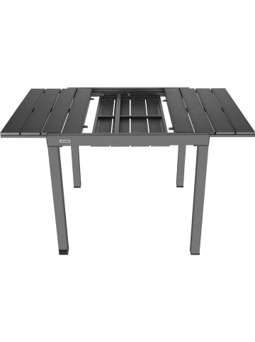 tectake Outdoor-Esstisch aus Aluminium für 4-6 Personen, 80–120 x 80 x 74 cm