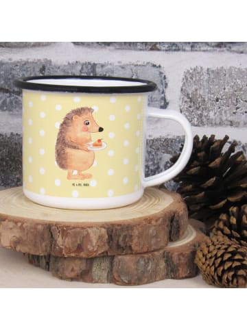 Mr. & Mrs. Panda Teetasse Igel Kuchenstück ohne Spruch in Gelb Pastell