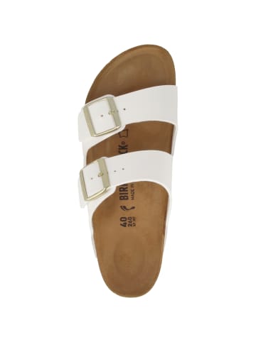 Birkenstock Sandale Arizona Birko-Flor Lack schmal in weiss