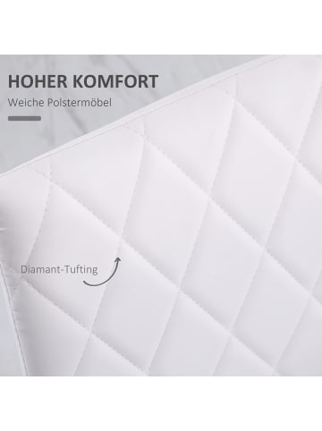 HOMCOM Esszimmerstühle-41L x 50B x 91H cm-Weiß