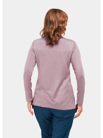 GOLDNER Kurzgröße:  Unkomplizierter Stehbundpullover in rosé