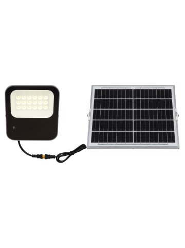 Globo lighting Solarleuchte "SOLARLEUCHTE ALUMINIUM DRUCKGUSS GRAU, 1XLED" in gray