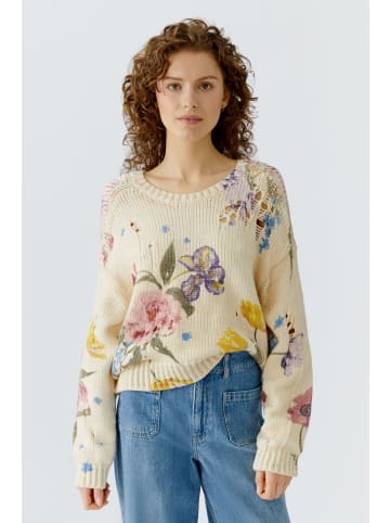 Oui Pullover in offwhite red