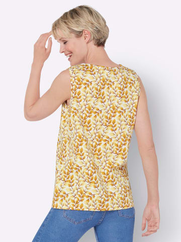 Sieh an! Shirttop in ecru-ocker-bedruckt