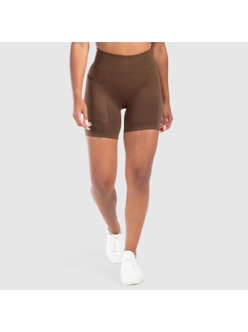 SMILODOX Shorts Temmy Pocket Seamless in Braun