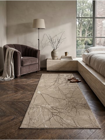 KADIMA DESIGN Kurzflorteppich Abstrakt pflegeleicht Wohnzimmer Schlafzimmer Flur in Beige