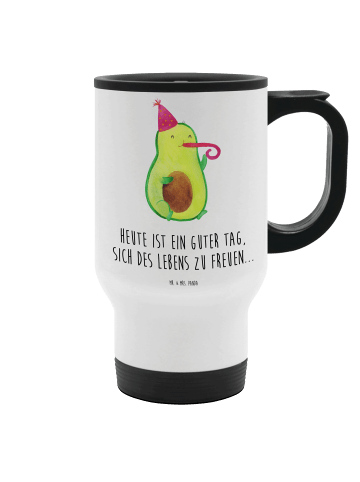 Mr. & Mrs. Panda Thermotasse Avocado Feier mit Spruch in Weiß