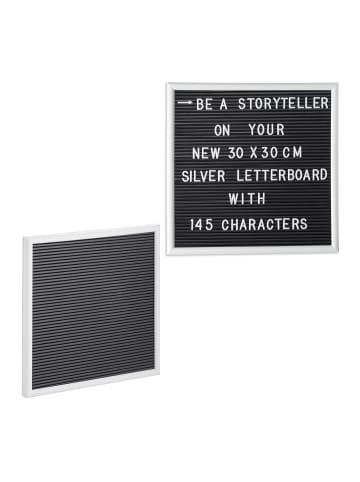relaxdays 2x Letterboard in Weiß - (B)30 x (H)30 cm