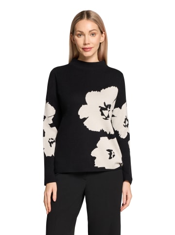 Betty Barclay Feinstrickpullover mit Stehkragen in Patch Black/Cream