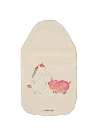 Mr. & Mrs. Panda Wärmflasche Einhorn Schwein ohne Spruch in Weiß