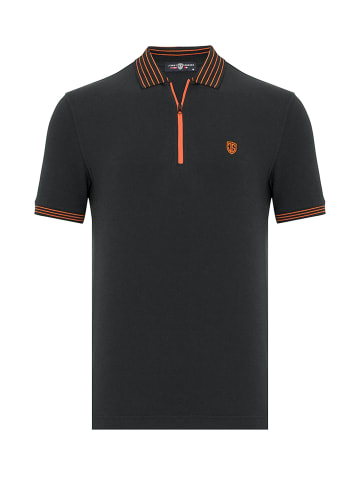 JIMMY SANDERS Poloshirt Kurzarm in Schwarz
