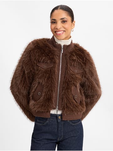 MARC CAIN COLLECTIONS Jacke mit Schurwolle-Anteil in braun