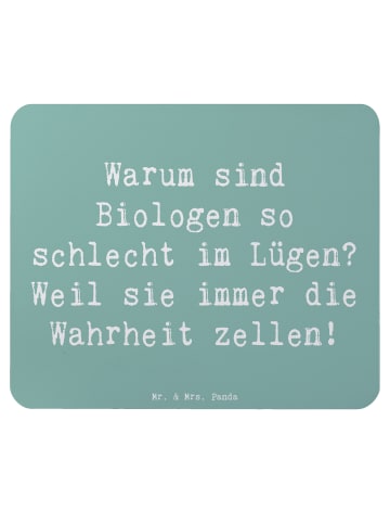 Mr. & Mrs. Panda Mouse Pad Spruch Biologin Wahrheit mit Spruch in Meeresbrise