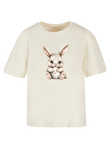 F4NT4STIC Tee Niedlicher Osterhase mit Ei in Whitesand