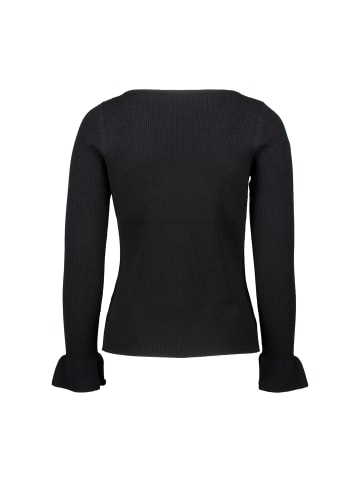 Zero  Pullover mit Volants am Ärmel in Black Beauty