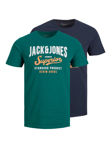 Jack & Jones T-Shirt JJELOGO 2er PACK in verschiedene