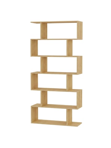 VASAGLE Bücherregal Custos in Strohgelb - (B)70 x (H)191.6 x (T)24 cm