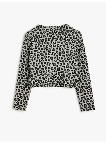 KOTON Bluse in Grau Gemustert