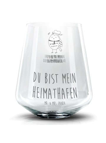 Mr. & Mrs. Panda Blümchentailglas Eule Matrose mit Spruch in Transparent