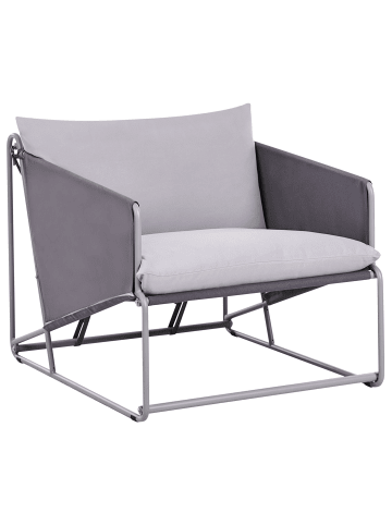 Beliani Gartenstuhl PONTE in Grau - (W) 89 x (H) 88 x (L) 94 cm