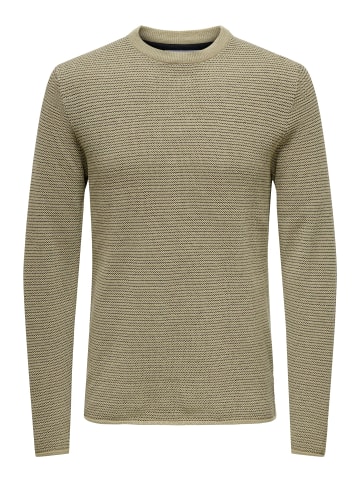 Only&Sons Pullover Rundhals Langarm Sweater in Braun