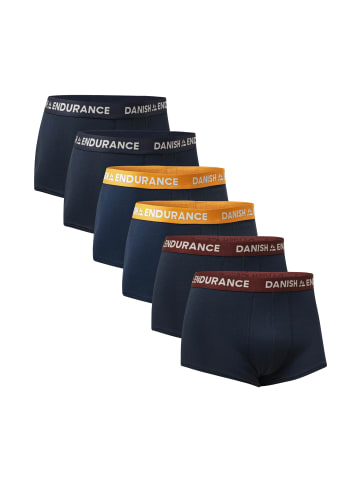 DANISH ENDURANCE Boxershorts Short Trunks in navy/orange/bordeaux