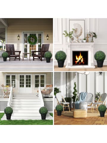 HOMCOM Kunstpflanzen-42L x 42B x 42H cm-Violett