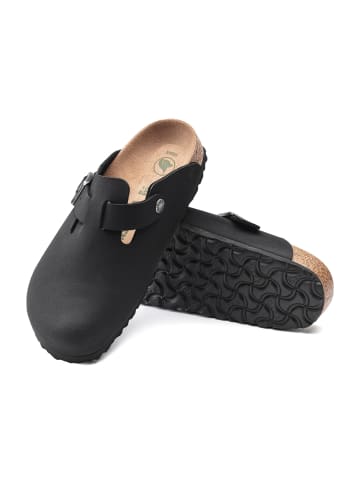 Birkenstock Clogs Boston Vegan in Schwarz