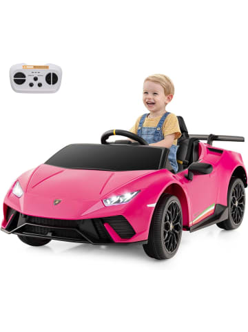 COSTWAY Kinder Elektroauto Lamborghini in Rosa